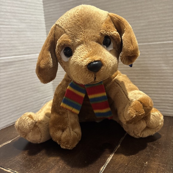 Applause Other - Applause FLUFF Puppy Dog Plush Floppy Stuffed Animal Russ Berrie 9 Inch Scarf